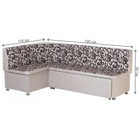 Кухонный диван Сити левый