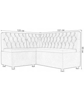 Кухонный диван Мирта левый