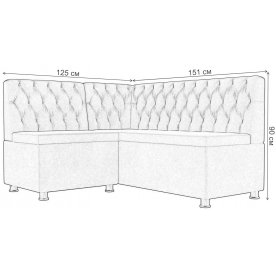 Кухонный диван Мирта левый