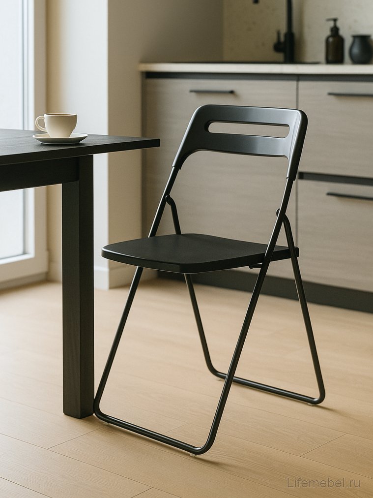 Пластиковый стул Fold складной black