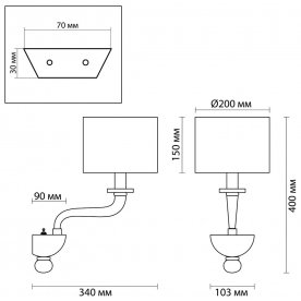 Бра Vosta 4727/1W