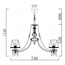 Подвесная люстра Classic 1 ARM305-07-R