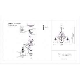 Люстра Driana FR2405-PL-03-BZ