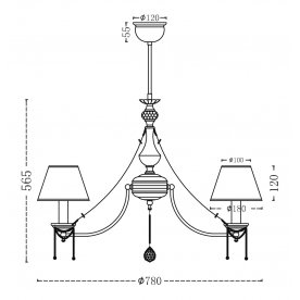 Подвесная люстра Classic 4 CL0100-08-R
