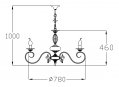 Подвесная люстра Elegant 61 ARM806-08-W