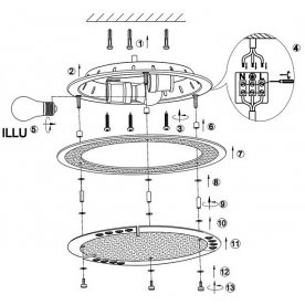 Накладной светильник Armena 48073-2