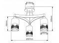 Потолочная люстра Eurosize 3 TOC003-03-R