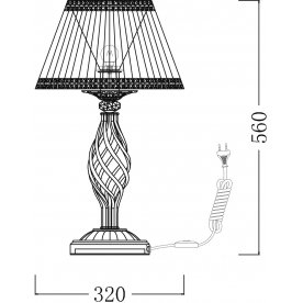 Настольная лампа декоративная Elegant 3 ARM247-00-G