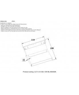 Магнитный трековый светильник CLT 0.33 002 12W BL M3000K