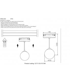 Магнитный трековый светильник CLT 0.33 013 5W BL 4000K
