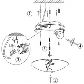 Накладной светильник Burgundy 40404-1