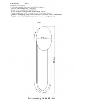 Настенный светильник NINA AP18W LED BRASS