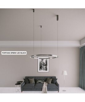 Подвесной светильник FORTUNA SP88W LED BLACK