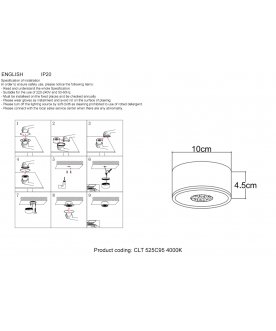 Потолочный светильник CLT 525C95 GO 4000K