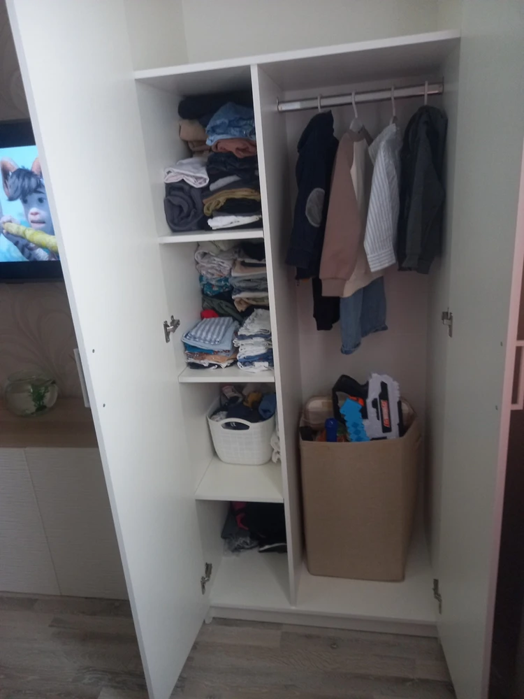 Шкаф Сантори белый текстурный фото покупателя 14