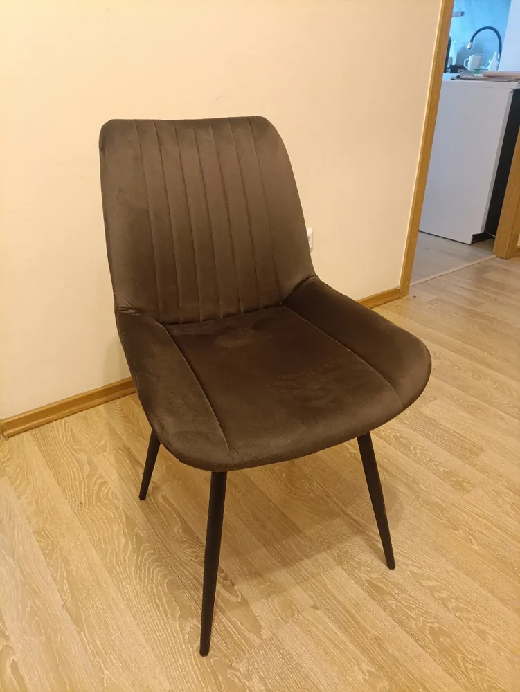Стул на металлокаркасе Седа К коричневый velvet lux 100 / черный фото покупателя 25