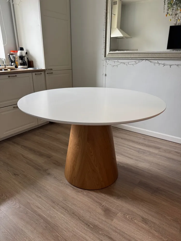 Стол Huge 120х75 white / brown фото покупателя 6