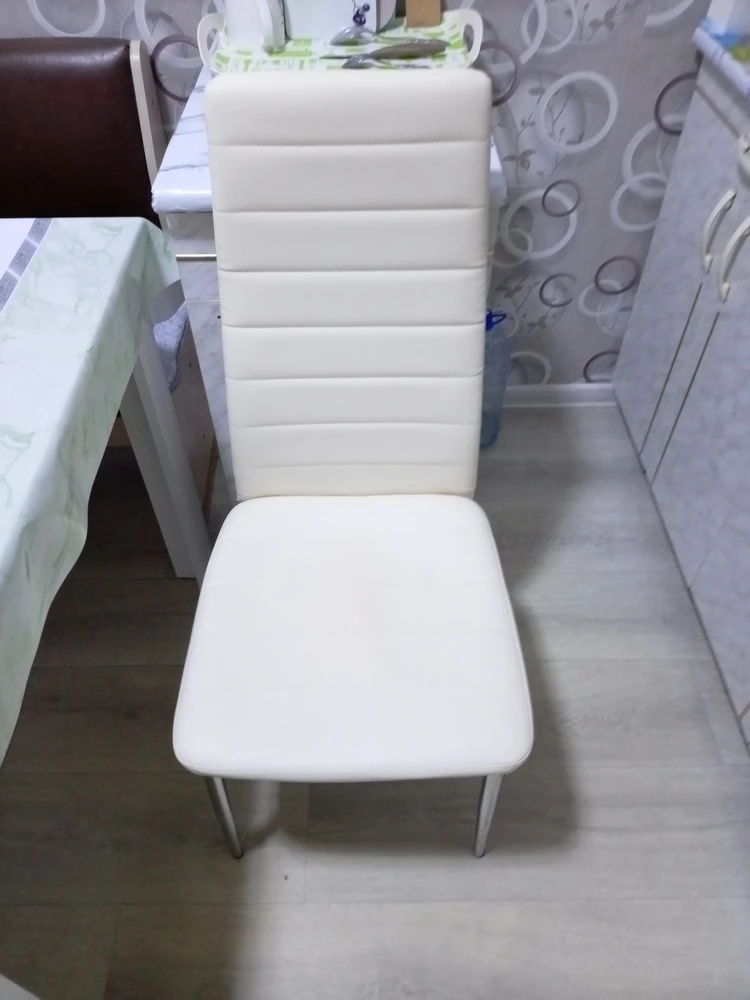 Стул на металлокаркасе DC2-001 black / white line / white фото покупателя 36