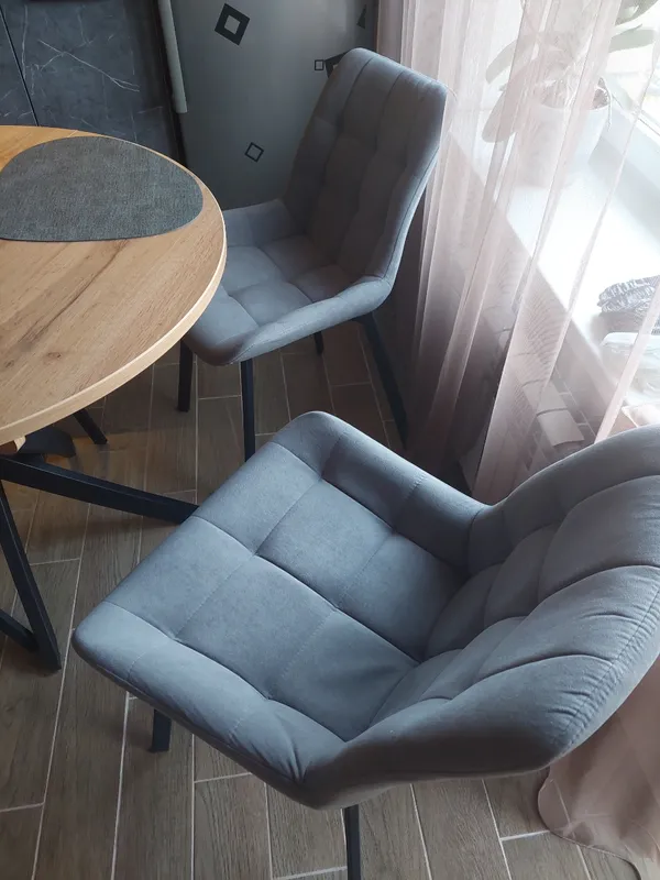 Комплект стульев Стронг 4 шт темно-серый / черный фото покупателя 55