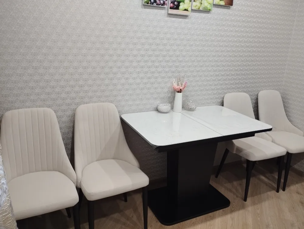 Стул на металлокаркасе Kora dark pink / white фото покупателя 30