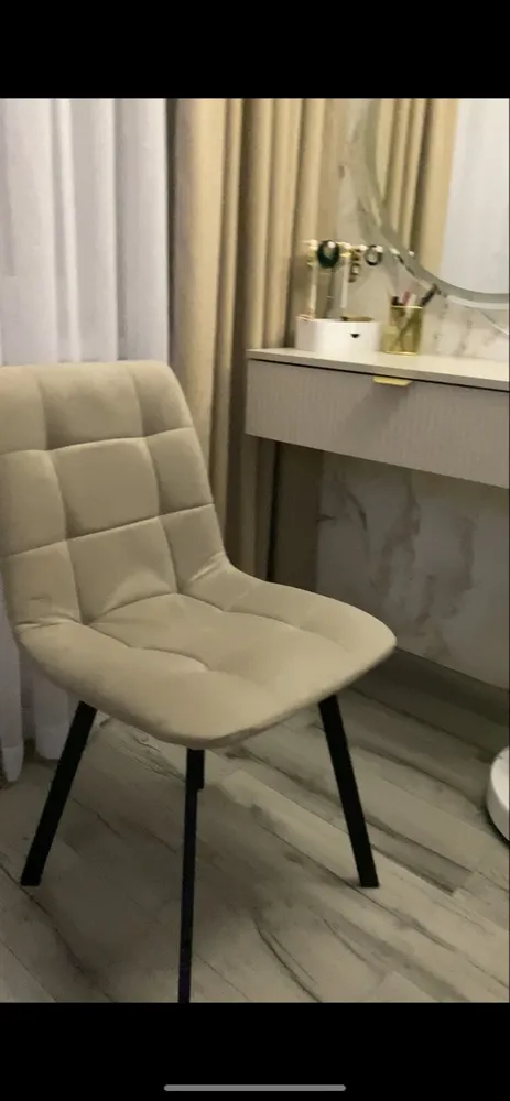 Стул на металлокаркасе Симпл темно-серый / черный каркас фото покупателя 7