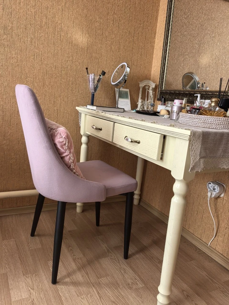 Стул на металлокаркасе Kora dark pink / white фото покупателя 48