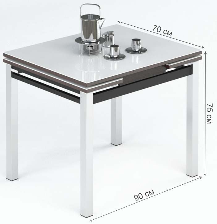 Стеклянный стол Париж 1Р