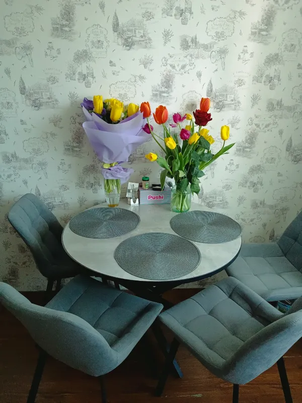 Комплект стульев Стронг 4 шт темно-серый / черный фото покупателя 100