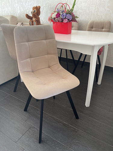 Стул на металлокаркасе Чилли К кирпичный / черный фото покупателя 170