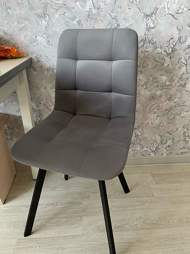 Стул на металлокаркасе Чилли черный / зеленый фото покупателя 687