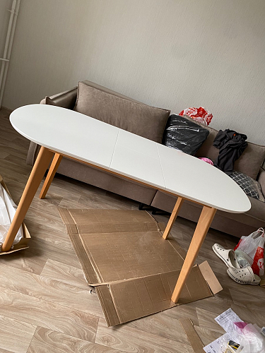 Стол Вosco/Боско белый / натуральный фото покупателя 3