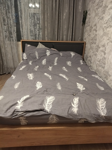 Двуспальная кровать Клауд 160х200 парящая дуб крафт золотой / антрацит фото покупателя 588