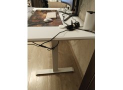 Компьютерный стол Маркос 140х80 голубой / черный фото покупателя 16