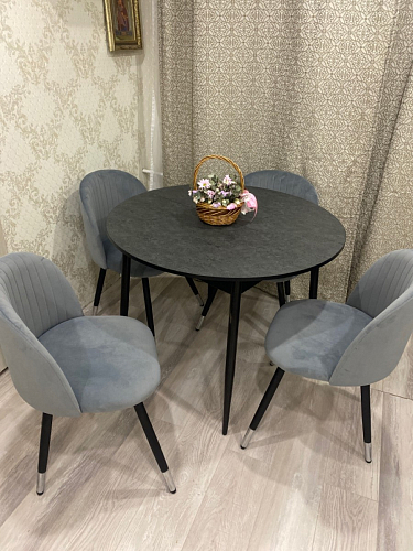 Стул на металлокаркасе Gabi gray / black фото покупателя 465