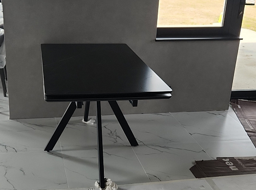 Керамический стол Вилли 140(200)х80 белый мрамор snow white / черный фото покупателя 68