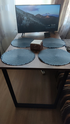 Деревянный стол Лота Лофт 140х80 черный матовый / бетон светлый фото покупателя 405