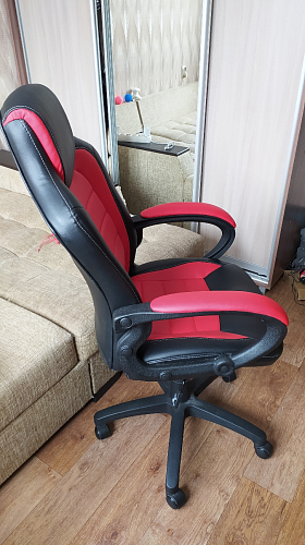 Компьютерное кресло Kadis темно-красное / черное фото покупателя 5