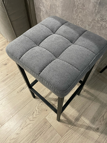 Барный стул Лофт ткань канди грей / черный матовый фото покупателя 127