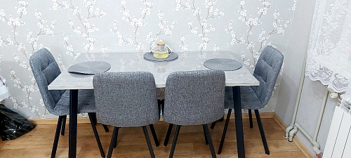 Стол Тринити Лофт 120 32 мм бетон / черный матовый фото покупателя 453