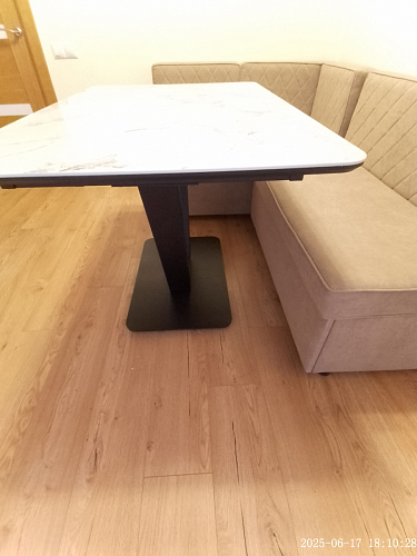 Стол на тумбе Бугун обсидиан / черный фото покупателя 51