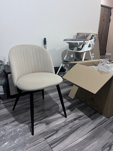 Стул на металлокаркасе Gabi 1 light purple / black фото покупателя 612