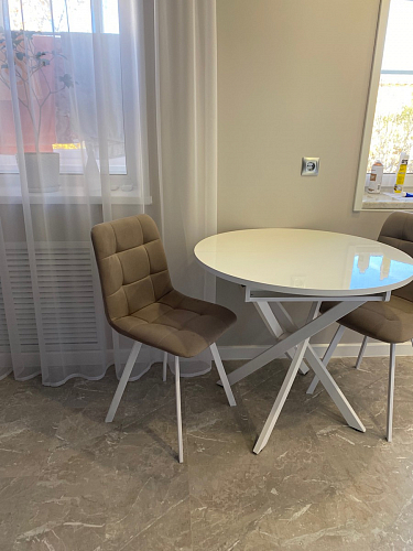 Стул на металлокаркасе Чилли К кирпичный / черный фото покупателя 476