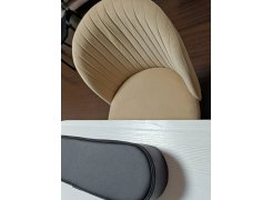 Стул на металлокаркасе Gabi 1 бежевый / черный с серебряными наконечниками фото покупателя 150