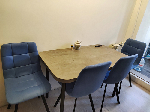 Стул на металлокаркасе Чилли К светло-серый велюр / черный каркас фото покупателя 1191