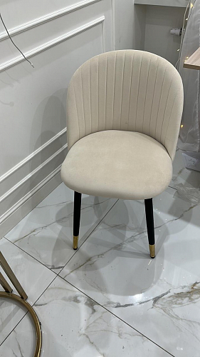 Стул на металлокаркасе Gabi dark beige / black / silver фото покупателя 217