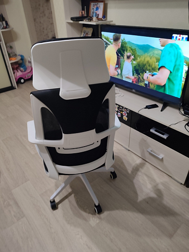 Компьютерное кресло Golem dark gray / gray / white фото покупателя 36