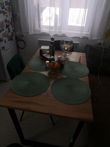 Деревянный стол Лота Лофт 140х80 черный матовый / бетон светлый фото покупателя 207