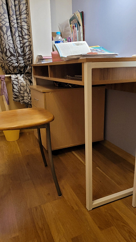 Письменный стол Леон Лофт бетон / черный матовый фото покупателя 157