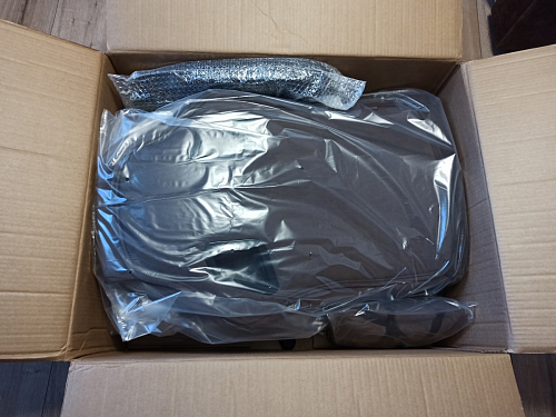 Компьютерное кресло Driver/Драйвер кожзам черный / ткань синий фото покупателя 50