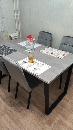 Деревянный стол Лота Лофт 140х80 дуб крафт табачный / черный матовый фото покупателя 391